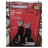 Husky 3 Ton Jack Stand Set Husky 3 Ton Jack Stand Set
