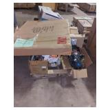 Skid Of Wall Mirror, Blinds, Garden Hose