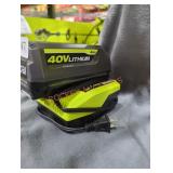Ryobi 40v 4 ah battery and charger