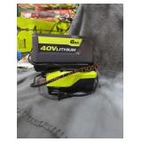 Ryobi 40v 6 ah battery and charger