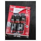 Milwaukee 6 PC 3/8" Drive Impact Socket Kit