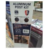 Black aluminum 3" x 36" post kit