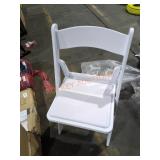 Qty 4 White Folding Chairs