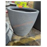 Gray flower pot