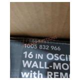 16" Oscillating Wall Mount Fan