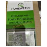 LED Mirror W Bluetooth Speakers Built In