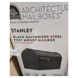 Black Galvanized Post Mount Mailbox