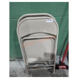 2 steel folding chairs