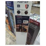 Black aluminum 3" x 36" post kit
