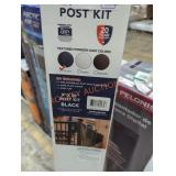 Black aluminum 3" x 36" post kit