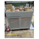 Gray 36" cabinet base