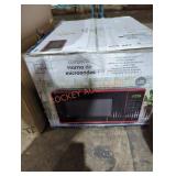 Red compact microwave oven