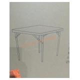 White fold up square table