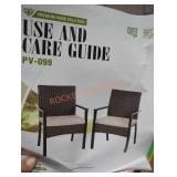 Outdoor wicker chairs
