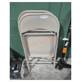 2 steel folding chairs