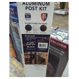 Black aluminum 3" x 36" post kit