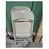 3 metal fold up chairs