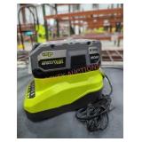 Ryobi 18v 4 ah battery and charger