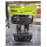 Ryobi 18v 4 ah lithium batteries