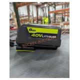 Ryobi 40v 6 ah battery and charger