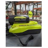 Ryobi 40v 2.6 ah battery and charger