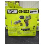 Ryobi 18v 3/8" drill/driver kit with accessories