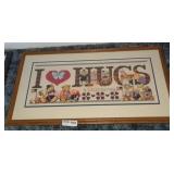 "I Heart Hugs & Teddy Bears" Framed Art