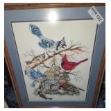 Stitched Birds Framed Art