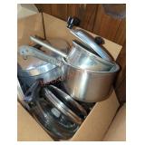 Stainless Steel Kitchen Dishes Box Lot