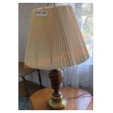 Wooden/Brass Table Lamp