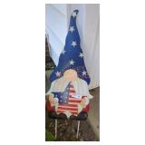 Patriotic Gnome Metal Yard Decor