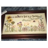 "One is Closest" Stitched Framed Art