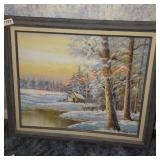 Unknown Winter Landscape Painting