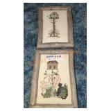 Hand Stitched Birdhouse Pictures