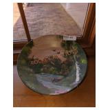 Hand Painted Outdoor Scene on Plate