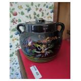 Hand Painted Japanese Bean Pot