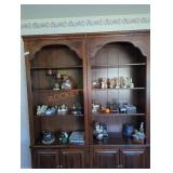 Wooden Shelf Curio Cabinets - Qty 2