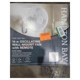 16" Oscillating Wall Mount Fan