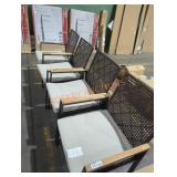 4 wicker outdoor chairs