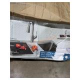 33"L x 22"W x 9"H Drop In Single Bowl Sink