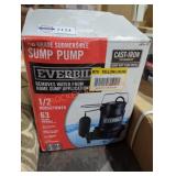 Everbilt submersible sump pump 1/2 HP