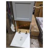 30" x 15" Grey 2 Door Cupboard