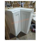 White corner wall cabinet