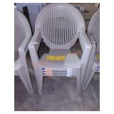3 Plastic Patio Chairs