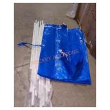 Tarp and White Poles