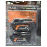 Ridgid 18v max output 8 ah lithium-ion batteries