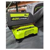 Ryobi 40v 6 ah battery and charger
