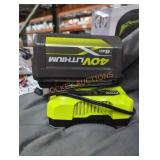 Ryobi 40v 6 ah battery and charger