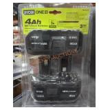 Ryobi 18v 4 ah batteries