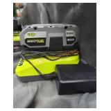 Ryobi 18v 4 ah battery and charger